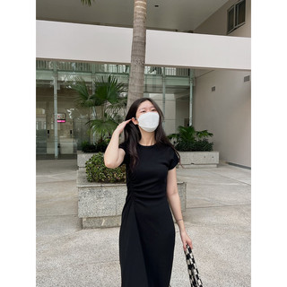 Đầm thun nhún eo tôn dáng RUCHAN