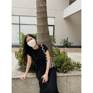 Đầm thun nhún eo tôn dáng RUCHAN