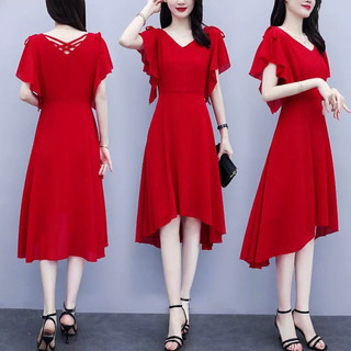 Đầm voan chiffon m/l/xl/2xl⚡️đầm dự tiệc / trung niên