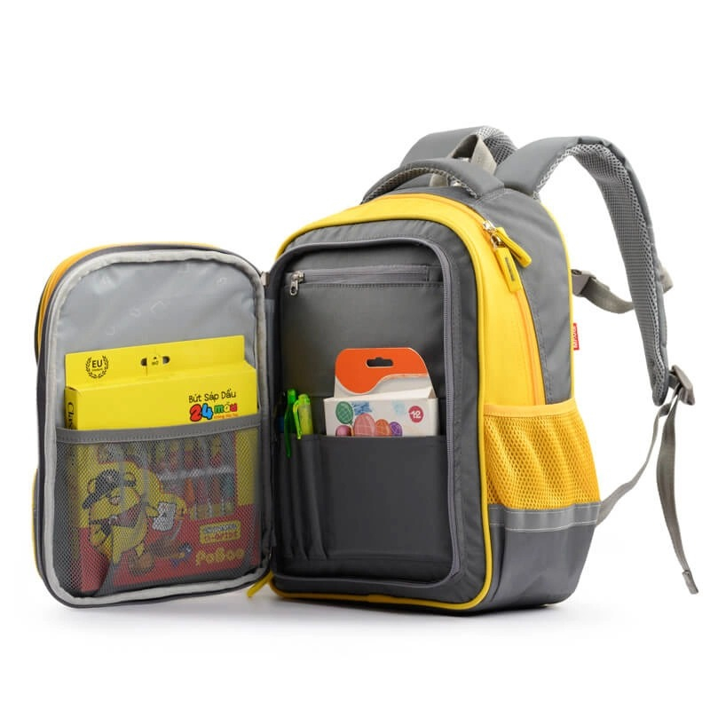 Mr Vui 915 balo cho bé trai và gái lớp 1-3 nhiều ngăn siêu nhẹ