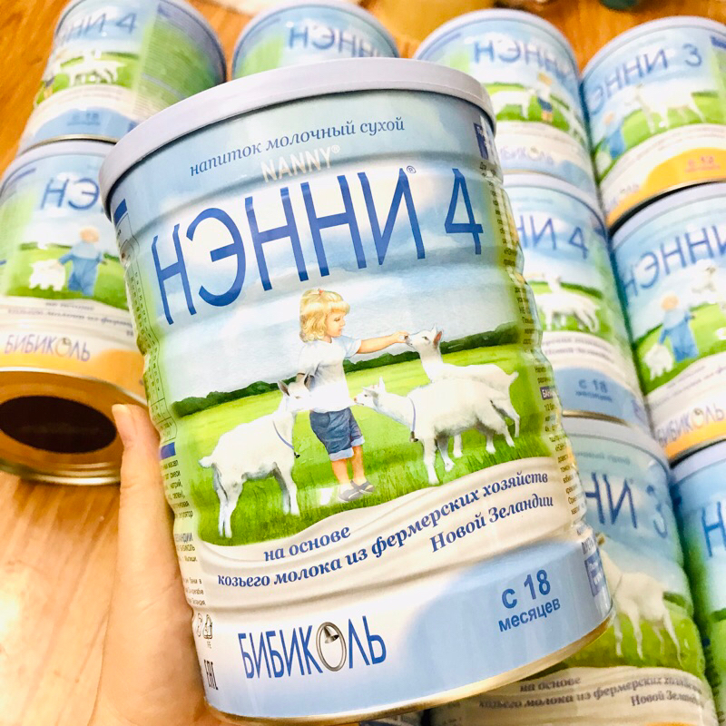 Sữa dê xanh Nanny Nga giàu DHA, ARA, caxi, protein A2 bé tiêu hóa tốt, tăng cao, phát triển trí não