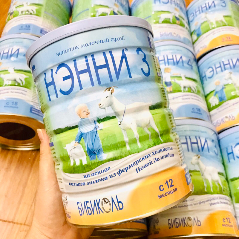 Sữa dê xanh Nanny Nga giàu DHA, ARA, caxi, protein A2 bé tiêu hóa tốt, tăng cao, phát triển trí não