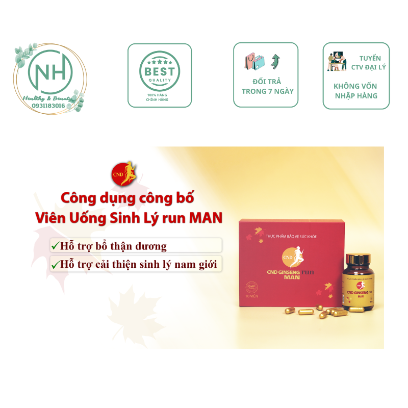 Viên uống hỗ trợ sinh lý nam CND GINSENG RUN MAN