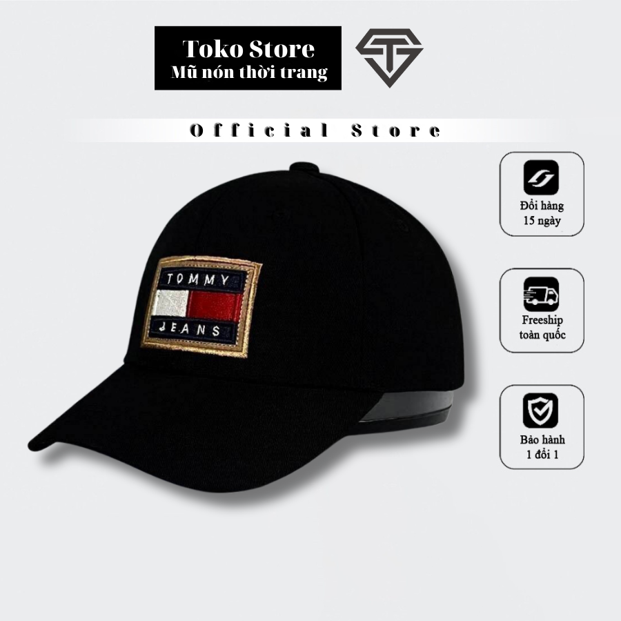 Nón kết Mũ lưỡi trai Tom.My logo thêu nổi siêu HOT dành cho nam nữ Free size