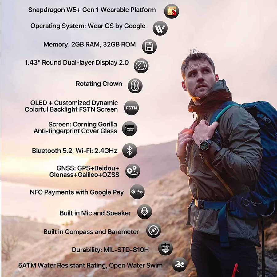 Đồng hồ thông minh Ticwatch Pro 5 GPS