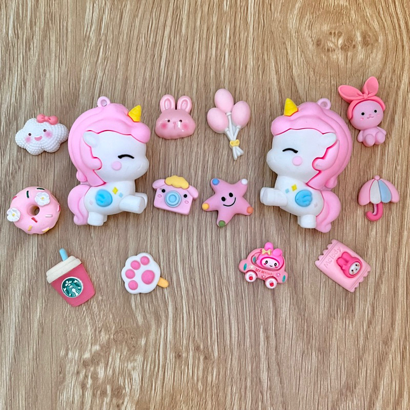 SET STICKER / CHARM PONY HỒNG TRANG TRÍ DÉP SỤC, DÉP CROCS