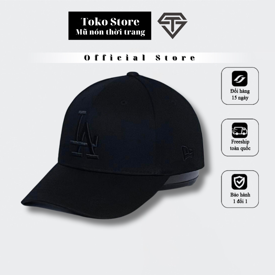 Mũ lưỡi trai, Nón kết xuất khẩu Zeni Store L.A đen thêu logo đen Siêu HOT Freeship, Full Hộp