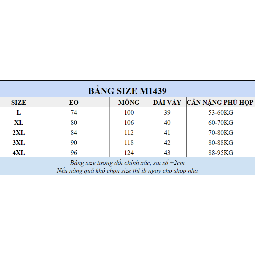 Set váy BIGSIZE55-95KG túi nơ M1439