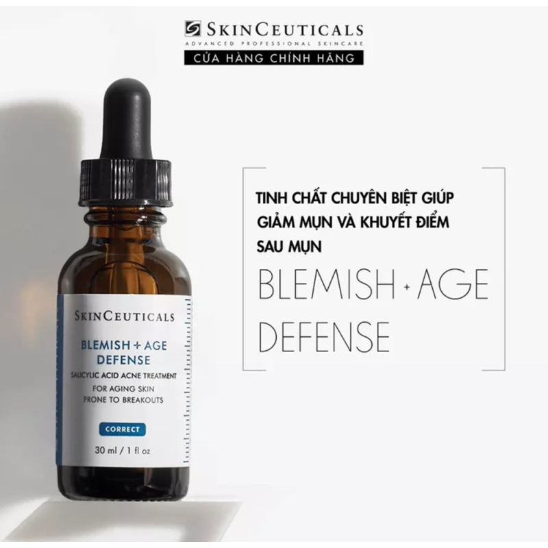 [HÀNG CÔNG TY] Skinceuticals Blemish + Age Defense giúp kiểm soát bã nhờn và ngăn ngừa hình thành mụn 30ml
