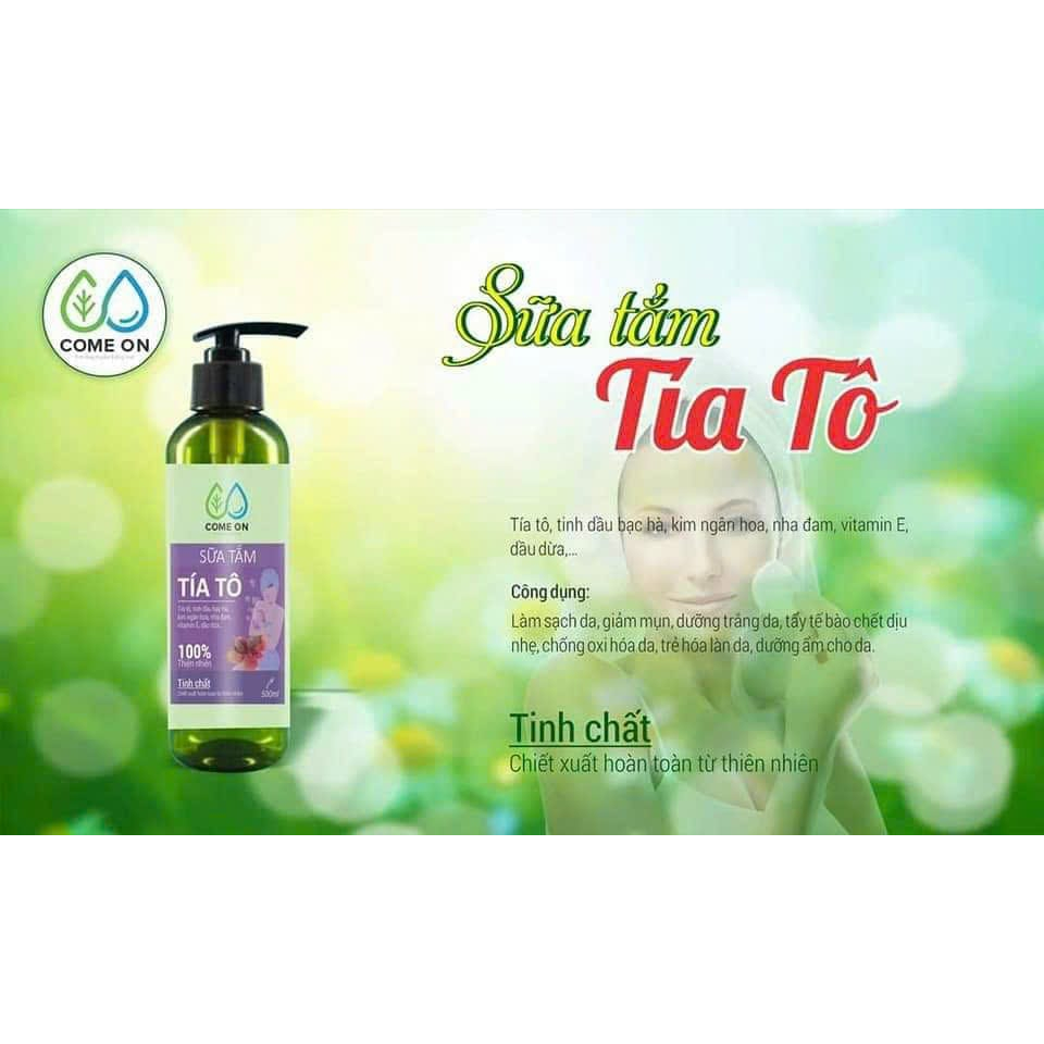 SỮA TẮM HỮU CƠ COME ON  TƯƠI MÁT, SẢNG KHOÁI, GIẢM NGỨA