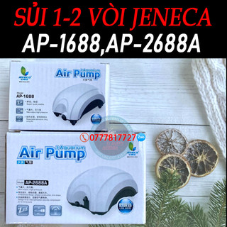 Máy oxy hồ cá hiệu jeneca 1 vòi và 2 vòi sủi êm ái - ap1688 - ap2688