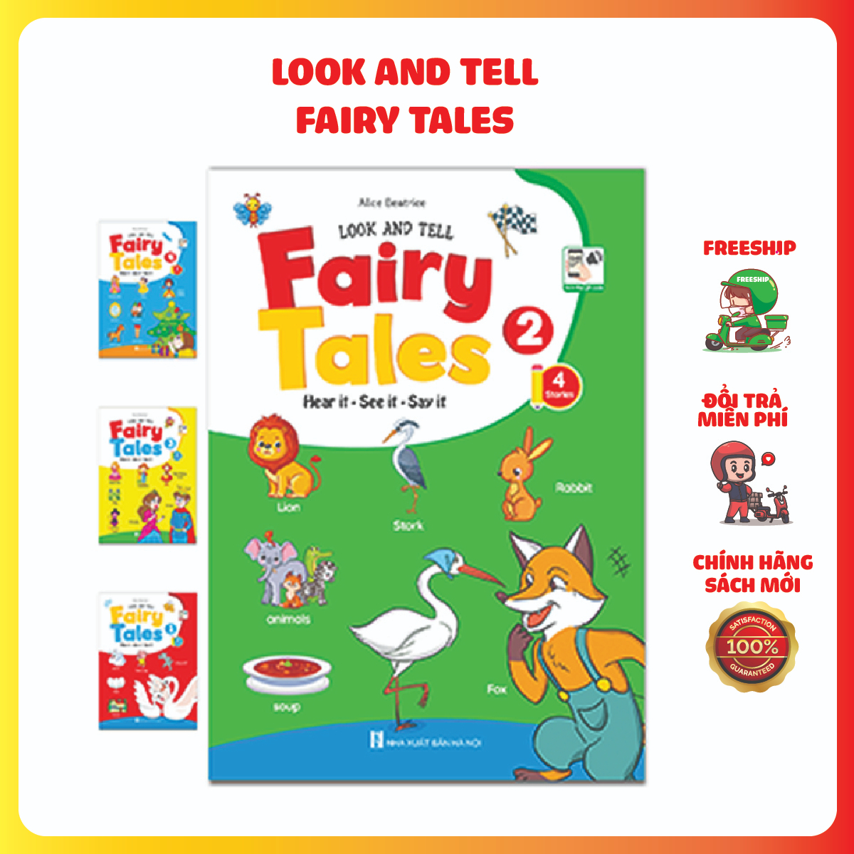 Sách - Bộ Truyện Tranh Tư Duy Hình Ảnh Tiếng Anh - Look and Tell Fairy Tales (4 cuốn)