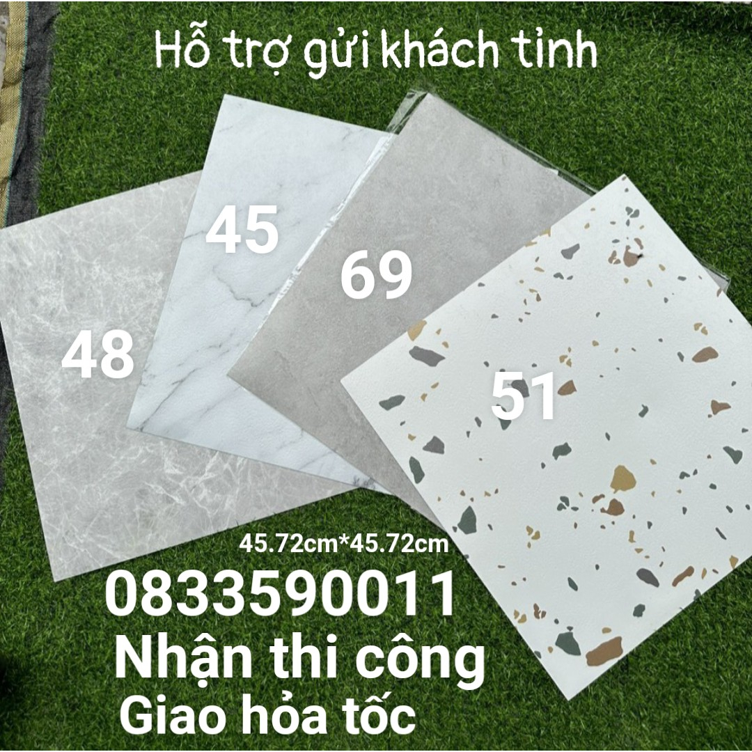 Sàn Vân Xi Măng , Vân Đá, Vân Mây có keo sẵn bóc và dán, kích thước: 45.7cm* 45.7cm.