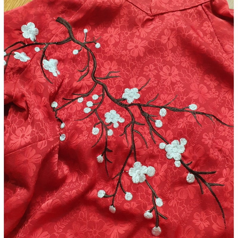 💐 Áo dài cách tân gấm xuông, hoạ tiết thêu nổi cao cấp🌷