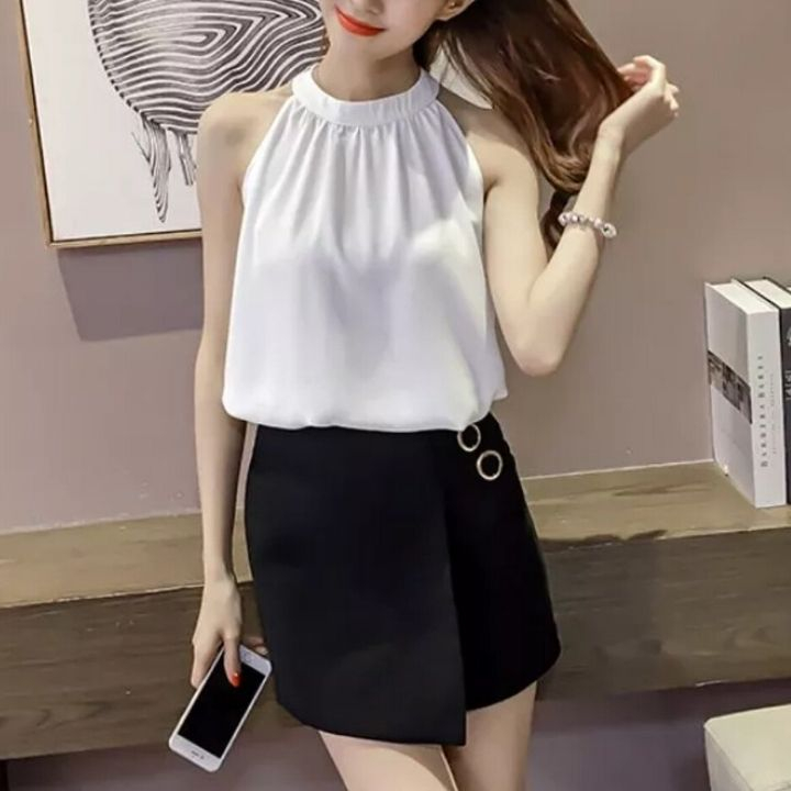 Áo 2 Dây Cổ Yếm Áo Hai Dây Nữ Mặc Trong Vest, Blazer Chất Lụa Satin Mịn, Mát -Shop Váy Công Sở Bigsize AO0007