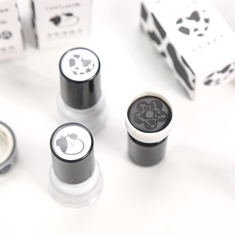 Winzige Con Dấu Đánh Dấu DIY In Họa Tiết  Bò Sữa Trang Trí Tiện Dụng Làm Bullet Journal Sổ Tay Nhật Kí M001