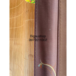 Chiếu trúc tăm vân gỗ đế lụa dày đẹp( thẳng ko gập)