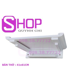 Bàn thờ treo tường màu trắng, bàn thờ màu trắng đẹp kt 41x61cm
