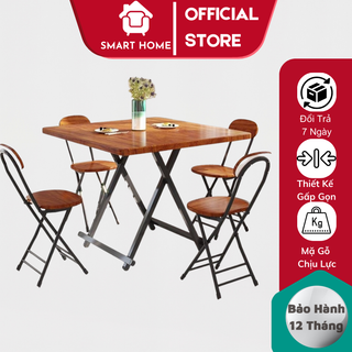 Bộ Bàn ghế thông minh Smart Home chất liệu gỗ thiết kế thông minh đa năng mặt gỗ chống nước