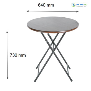 Bàn tròn cafe cao xếp gọn ngoài trời gỗ chân sắt sơn tĩnh điện LAPX05