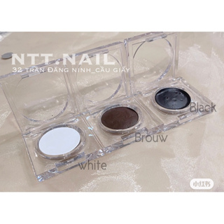 phụ kiện nail chính hãng Màu nước nén trắng hũ vuông dẹt