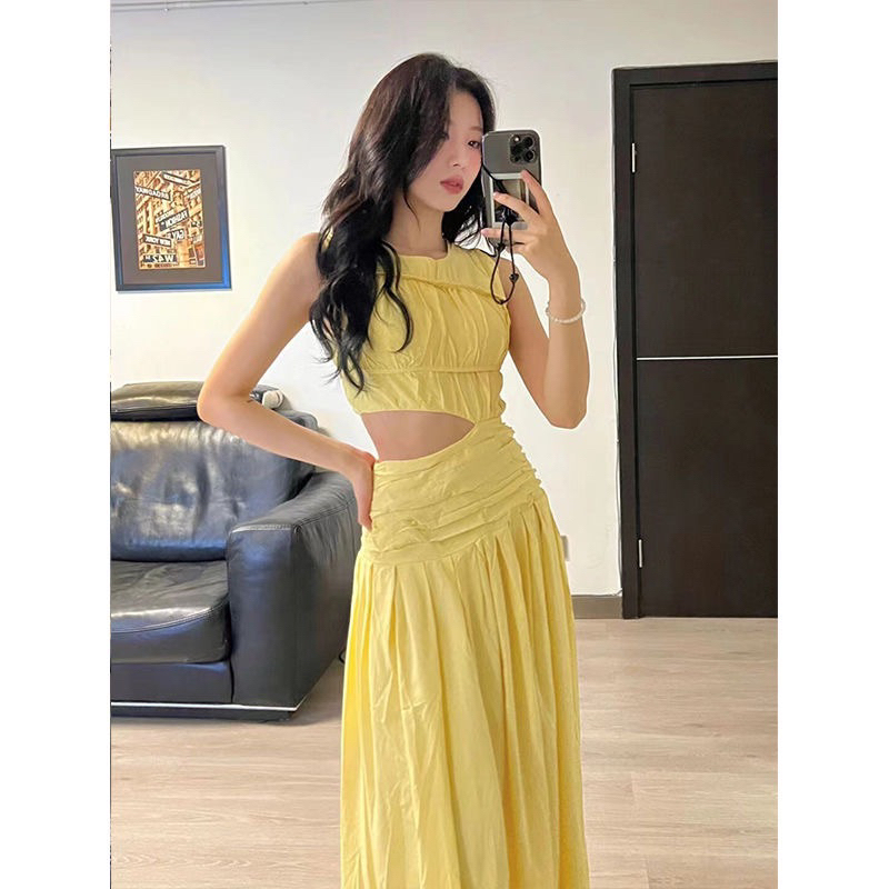 Đầm Maxi Váy khoét Eo dáng dài Sexy Váy thiết kế Đi biển mẫu mới 2023