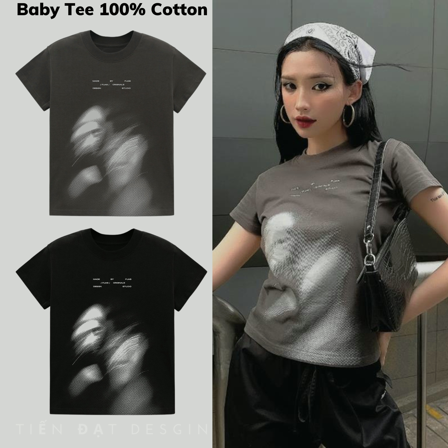 Áo baby tee FUAS BLUR PSYCHEDELIC,Áo thun nữ ngắn tay T-SHIRT Sgenzbrand