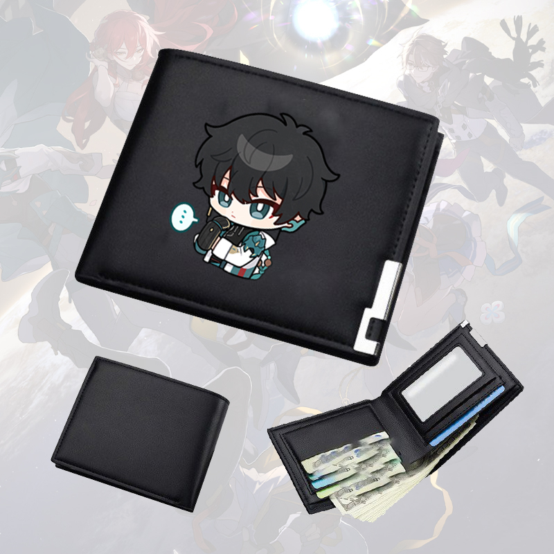 Ví da cầm tay nam nữ in hình HONKAI IMPACT STAR RAIL ver CUTE FACE game tiện lợi anime chibi