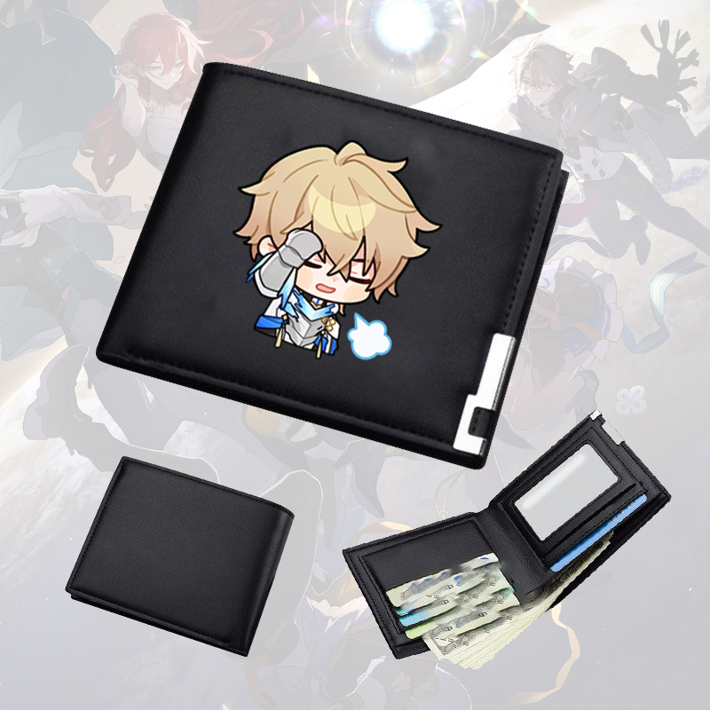Ví da cầm tay nam nữ in hình HONKAI IMPACT STAR RAIL ver CUTE FACE game tiện lợi anime chibi