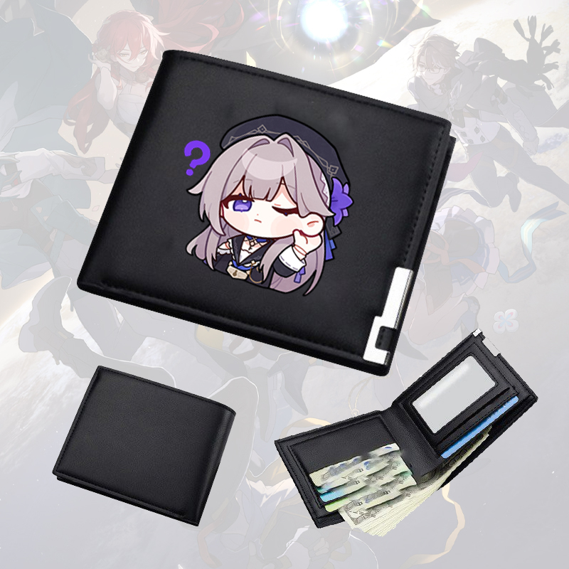 Ví da cầm tay nam nữ in hình HONKAI IMPACT STAR RAIL ver CUTE FACE game tiện lợi anime chibi