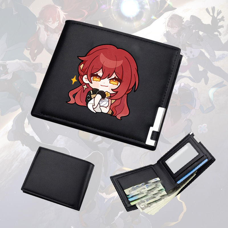 Ví da cầm tay nam nữ in hình HONKAI IMPACT STAR RAIL ver CUTE FACE game tiện lợi anime chibi