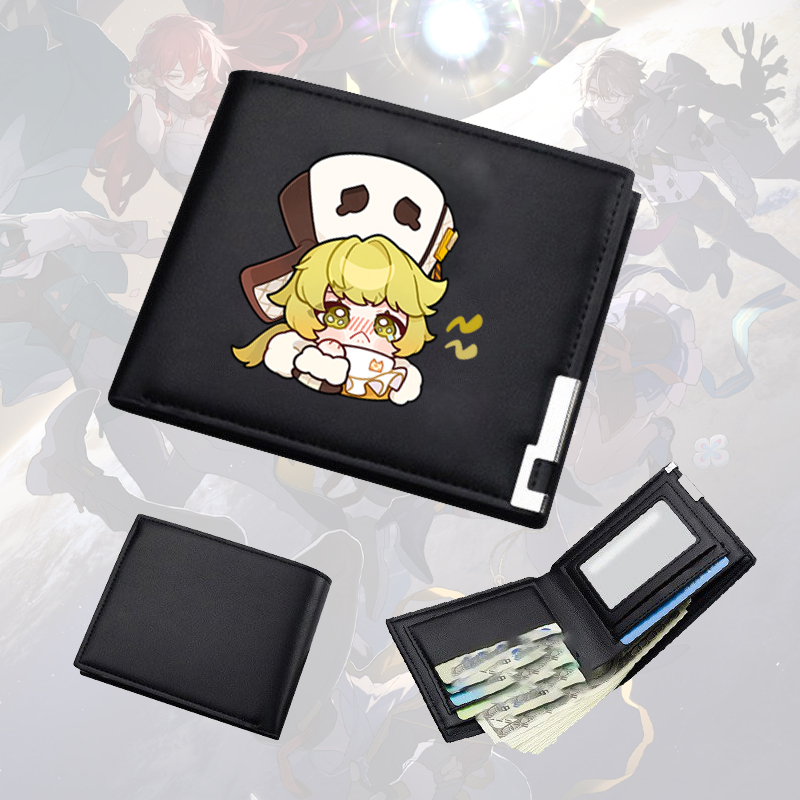 Ví da cầm tay nam nữ in hình HONKAI IMPACT STAR RAIL ver CUTE FACE game tiện lợi anime chibi
