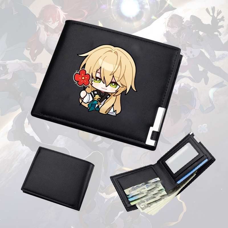 Ví da cầm tay nam nữ in hình HONKAI IMPACT STAR RAIL ver CUTE FACE game tiện lợi anime chibi