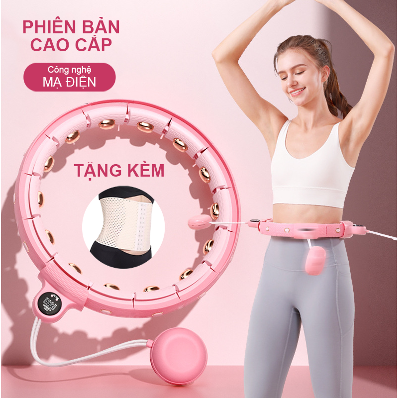 (BH 12 Tháng - 1 Đổi 1) Vòng lắc eo thông minh Hula Hoop - Sử dụng Công nghệ Mạ Điện Mới Nhất