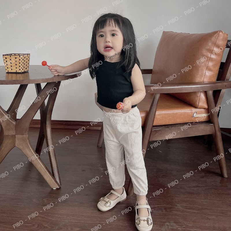 Quần Dài Bom Chất Tăm 3 Màu Dễ Thương Mùa Thu Đông Bé Trai Bé Gái 7-19Kg - BabyBoo - PiBo