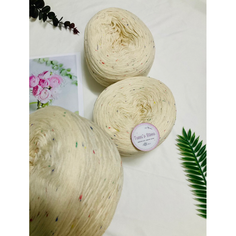 Yarn - Sợi Cotton 100% hoa phẩy - Sợi chập - Sợi mùa hè