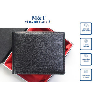 Ví Nam  Da Bò Cao Cấp  MIU CROSS Hạt Mịn Da Thật 100%[Bảo Hành 24 Tháng] Full Hộp Tặng kèm móc khóa