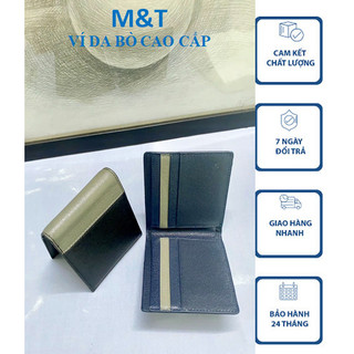 Ví nam da bò Cao Cấp  TAIGA Gáy Chất Liệu Da Bò Thật 100%[Bảo hành 24 tháng] Ful Hộp Tặng kèm móc khóa