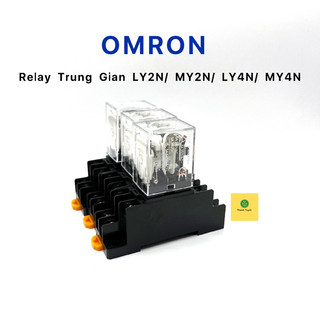 Rơ le trung omron gian 8 chân 14 chân relay my4n ly2n 220v 24vdc