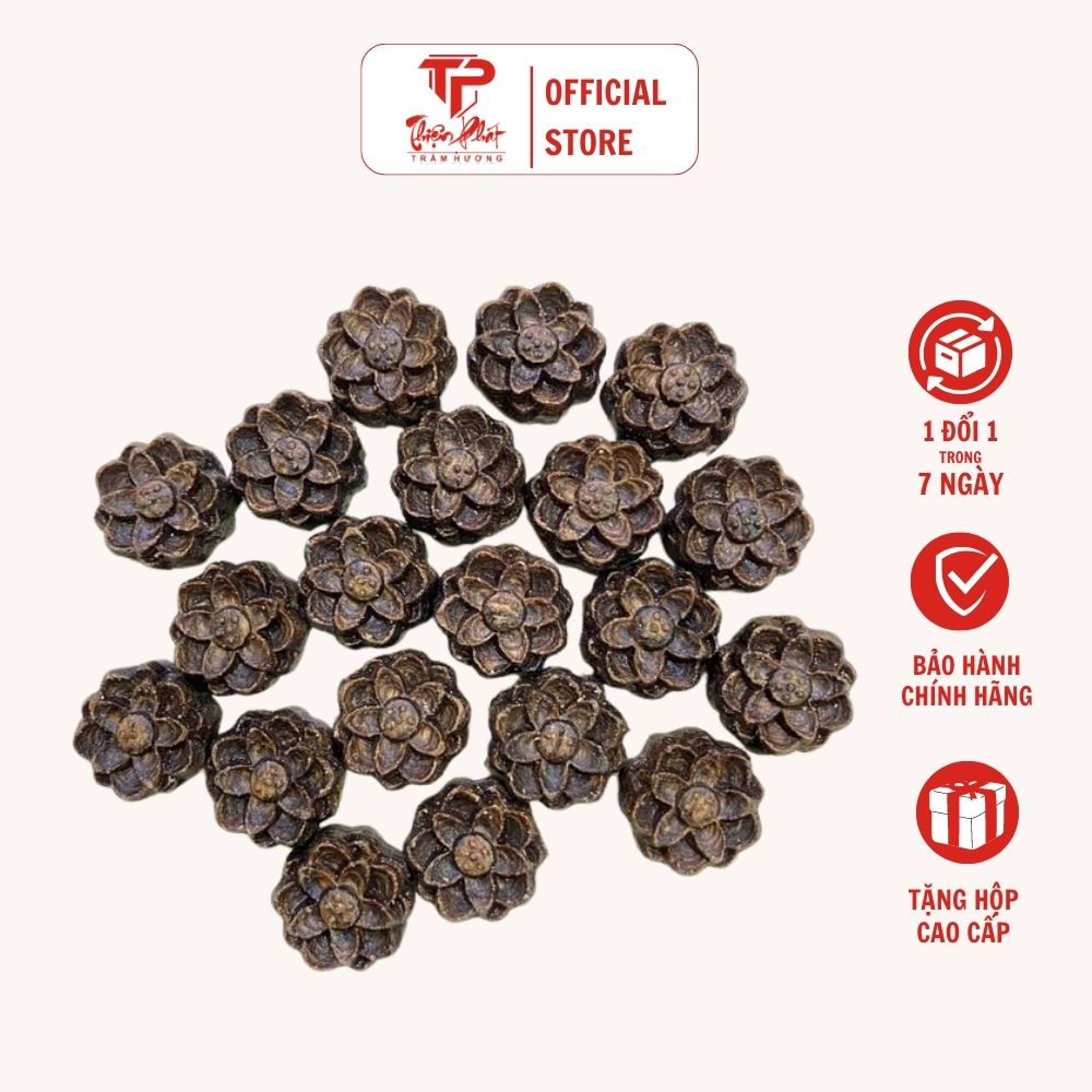 Phụ Kiện Charm Hoa Sen Trầm Hương Thiện Phát (Trầm Tốc/Sánh Chìm)