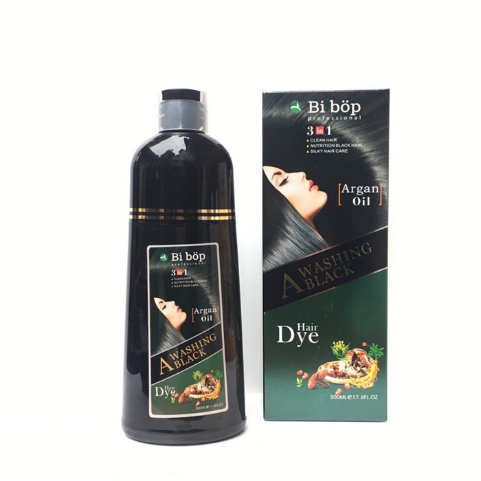 Dầu Gội Phủ Tóc Bạc Đen - Nâu BI.BOP  500MLhàng chuẩn