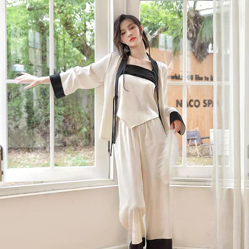 Bộ Lụa Mặc Nhà Pijama Nữ Chất Lụa Cao Cấp Mát Mềm Mịn ELSA PIJAMA