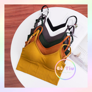 Áo Bra Nữ, Áo Bra Tập Thể Thao 2 Dây Khoét Lưng Có Mút Ngực | Bé Tiu Clothing