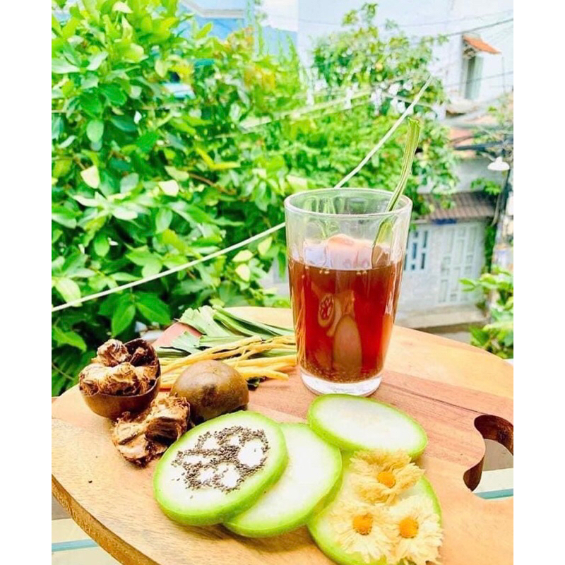 Set Tự Nấu Trà Bí Đao Sương Sáo Hạt Chia Keto/Ăn Kiêng