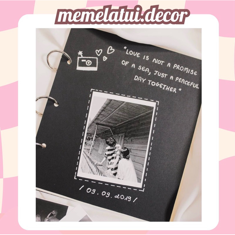 Scrapbook Handmade "For Love" decor bìa theo yêu cầu