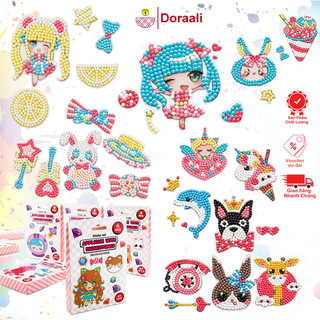 GIAO NGẪU NHIÊN] DIY Bộ Đồ Chơi Hình Dán Sticker Tranh Đính Đá Siêu Đáng Yêu Dành Cho Các Bé