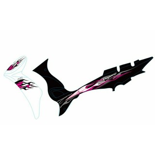 Tem rời dán xe elegant trắng đen