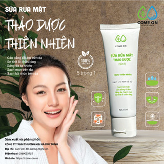 Sữa rửa mặt hữu cơ come-on 100 ml giúp trắng da giảm mụn
