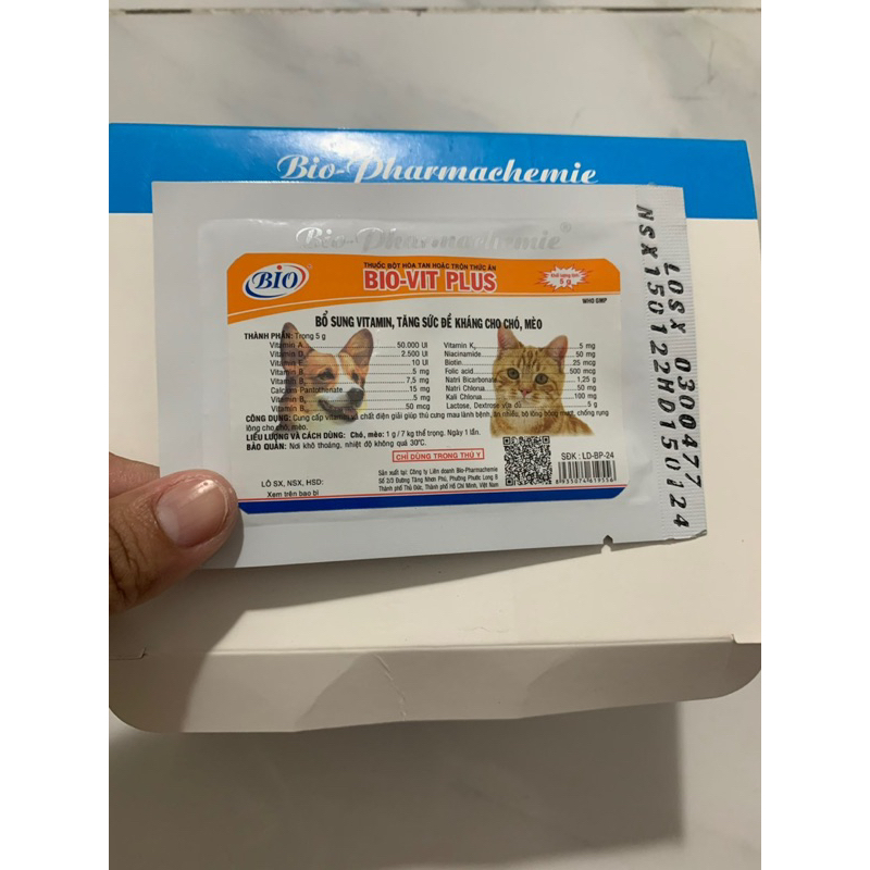1 gói Vita Plus C- Vitamin và Khoáng Bio Vit Plus dành cho chó mèo