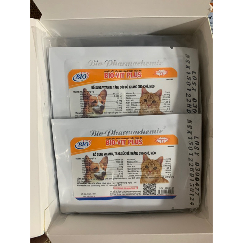 1 gói Vita Plus C- Vitamin và Khoáng Bio Vit Plus dành cho chó mèo